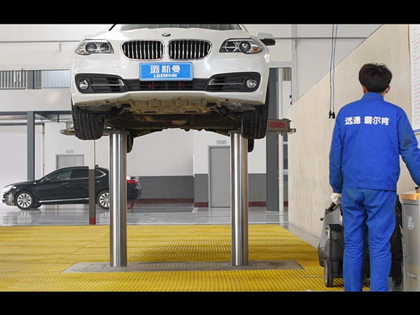 双柱地藏举升机举升演示视频